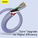 Kabel USB Baseus USB-A - Lightning 1.2 m Fioletowy (6932172602703) 9659525 6932172602703