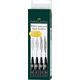 Faber-Castell pisaki kreślarskie Faber Castell Pitt czarny 4 szt 9728806 4005401671152