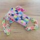 Hurtel Color Chain Case żelowe elastyczne etui z łańcuchem łańcuszkiem zawieszką do Samsung Galaxy A12 wielokolorowy (1) 9736585 9145576224540