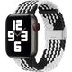Hurtel Strap Fabric opaska do Watch 6 / 5 / 4 / 3 / 2 (44mm / 42mm) pleciony materiałowy pasek bransoletka do zegarka czarno-biały 9738517 9145576237892