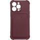 Hurtel Card Armor Case etui pokrowiec do iPhone 11 Pro portfel na kartę silikonowe pancerne etui Air Bag malinowy 9738684 9145576235058