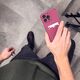 Hurtel Card Armor Case etui pokrowiec do iPhone 11 Pro portfel na kartę silikonowe pancerne etui Air Bag malinowy 9738684 9145576235058