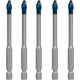 Wiertło Bosch Bosch HEX-9 HC drill 5-part roofing set 6mm - 2608900599 EXPERT RANGE 9805188 6949509232519