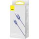 Kabel USB Baseus USB-A - USB-C 1.2 m Fioletowy (baseus_20220224125446) 9900305 6932172602826