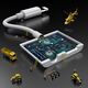 Adapter USB Joyroom Lightning - Jack 3.5mm + Lightning Biały  (6956116718978) 9903492 6956116718978