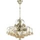 Lampa wisząca Mdeco LAMPA wisząca ELM6246/3 21QG MDECO kryształowa OPRAWA żyrandol na łańcuchu zwis mosiądz bursztynowy 9927035 5902021240654