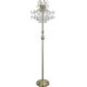 Lampa podłogowa Mdeco LAMPA stojąca ELM6248/4F 21QG+TR MDECO szklana OPRAWA z kryształkami podłogowa glamour mosiądz przezroczysta 9935129 5902021247448