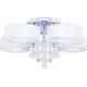 Lampa sufitowa Mdeco LAMPA sufitowa ELMDRS8006/5 8C MDECO metalowa OPRAWA z pilotem crystal glamour chrom biała 9935151 5902021246960