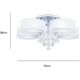 Lampa sufitowa Mdeco LAMPA sufitowa ELMDRS8006/5 8C MDECO metalowa OPRAWA z pilotem crystal glamour chrom biała 9935151 5902021246960