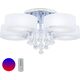 Lampa sufitowa Mdeco LAMPA sufitowa ELMDRS8006/5 8C MDECO metalowa OPRAWA z pilotem crystal glamour chrom biała 9935151 5902021246960