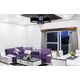Lampa sufitowa Mdeco Glamour LAMPA sufitowa ELMDRS8006/3 TR BL MDECO metalowa OPRAWA z pilotem kryształki złote czarne 9935183 5907737331528