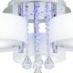 Lampa sufitowa Mdeco Sufitowa Lampa glamour ELMDRS8006/3 8C MDECO metalowa 9935184 5902021245123