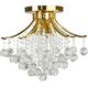 Lampa sufitowa Mdeco LAMPA sufitowa ELM5191/4 TR MDECO glamour OPRAWA metalowa z kryształkami złota 9935197 5902021241347