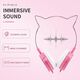 Słuchawki Partner Tele.com Słuchawki nagłowne CAT EAR model YLFS-22 Jack 3,5mm złote 9940214 5903396142185