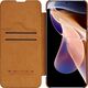 Nillkin Nillkin Qin Case etui do Xiaomi Poco X4 Pro 5G osłona na aparat kabura pokrowiec obudowa z klapką brązowy 10062387 6902048234987
