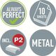 Zszywacz Leitz Zszywacz + dziurkacz metalowy Leitz Mini WOW, czarny, 10 lat gwarancji, 10 kartek 55612095 10089419 4002432122318