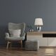 Lampa stołowa Platinet PLATINET TABLE LAMP LAMPA STOŁOWA SILVER BASE, WHITE SHADE, H35 [45690] 10165342 5907595456906