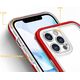 Hurtel Clear 3in1 etui do iPhone 12 Pro Max żelowy pokrowiec z ramką czerwony 10757618 9145576242445