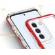 Hurtel Clear 3in1 etui do Samsung Galaxy S21+ 5G (S21 Plus 5G) żelowy pokrowiec z ramką czerwony 10757646 9145576242865