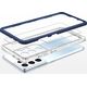 Hurtel Clear 3in1 etui do Samsung Galaxy S21 Ultra 5G żelowy pokrowiec z ramką niebieski 10757650 9145576242889