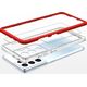 Hurtel Clear 3in1 etui do Samsung Galaxy S21 Ultra 5G żelowy pokrowiec z ramką czerwony 10757651 9145576242896