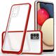 Hurtel Clear 3in1 etui do Samsung Galaxy A03s (166) żelowy pokrowiec z ramką czerwony 10757663 9145576243077