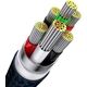 Kabel USB Baseus USB-A - USB-C + microUSB + Lightning 1.2 m Niebieski (CASS030003) 11026770 6932172608729