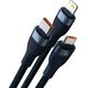 Kabel USB Baseus USB-A - USB-C + microUSB + Lightning 1.2 m Niebieski (CASS030003) 11026770 6932172608729