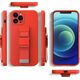 Hurtel Rope Case silikonowe etui ze smyczą torebka smycz pasek do Samsung Galaxy S22+ (S22 Plus) czerwony 11101196 9145576246610