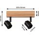 Lampa sufitowa Paulmann Lampa sufitowa Arvid max. 2x20W E27 230V czarny/drewno 11221312 4000870667712