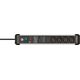 Listwa zasilająca Brennenstuhl Premium-Protect-Line przeciwprzepięciowa 4 gniazda 3 m czarno-srebrna (1391014400) 11271121 4007123677122