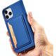 Hurtel Magnet Card Case etui do iPhone 12 Pro Max pokrowiec portfel na karty kartę podstawka niebieski 11542290 9145576250839