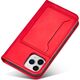 Hurtel Magnet Card Case etui do iPhone 12 Pro Max pokrowiec portfel na karty kartę podstawka czerwony 11542292 9145576250853