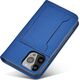 Hurtel Magnet Card Case etui do iPhone 13 Pro pokrowiec portfel na karty kartę podstawka niebieski 11542302 9145576250952
