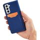 Hurtel Magnet Card Case etui do Samsung Galaxy S22+ (S22 Plus) pokrowiec portfel na karty kartę podstawka niebieski 11542329 9145576251317