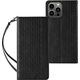 Hurtel Magnet Strap Case etui do iPhone 12 Pro Max pokrowiec portfel + mini smycz zawieszka czarny 11542350 9145576250143