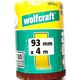 Wolfcraft Papier szlifierski w rolce 93 mm x 4 m Wolfcraft - gr. 180, na rzep 11543536 4006885581302
