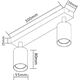Lampa sufitowa Masterled Bardo lampa sufitowa (spot) 2-punktowa czarna/chrom 11551707 5908263384729