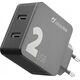 Ładowarka Cellular Line Cellularline Multi-Power 2 Home Charger 2x USB 12W +12W, Black 11719533 8018080356964
