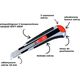 Abraboro Nóż z ostrzem 18 mm Abraboro 11757766 5999082033851