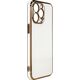 Hurtel Lighting Color Case etui do Xiaomi Redmi Note 11 żelowy pokrowiec ze złotą ramką biały 11833843 9145576253212