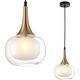 Lampa wisząca Italux Szklana lampa wisząca Konila do pokoju nad stolik mosiądz 11878019 5900644432005