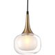 Lampa wisząca Italux Szklana lampa wisząca Konila do pokoju nad stolik mosiądz 11878019 5900644432005