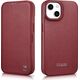 iCarer iCarer CE Premium Leather Folio Case skórzane etui iPhone 14 Plus z klapką magnetyczne MagSafe czerwony (WMI14220715-RD) 12291679 6975092685753