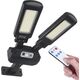 Maclean Solarna lampa uliczna LED z czujnikiem ruchu i pilotem Maclean IP54, 5W, 2x450lm, 6500K, Li-ion 2400 mAh, 3 tryby pracy MCE447 12479209 5902211128540