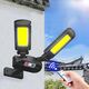 Maclean Solarna lampa uliczna LED z czujnikiem ruchu i pilotem Maclean IP54, 5W, 2x450lm, 6500K, Li-ion 2400 mAh, 3 tryby pracy MCE447 12479209 5902211128540