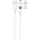 Kabel USB 2GO USB-A - USB-C + micro-B + Lightning Biały (797317) 12512658 4010425973175