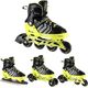 Rolki Nils Extreme NH18192 4w1 CZARNO-ZIELONY ROZM.M(34-38) ŁYŻWOROLKI Z WYM. PŁ. HOKEJOWĄ NILS EXTREME 12531786 5907695599473