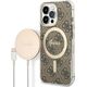 Ładowarka Guess Zestaw Guess etui + ładowarka bezprzewodowa GUBPP13LH4EACSW Apple iPhone 13 Pro brązowy/brown hard case 4G Print MagSafe 12568569 3666339102876