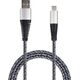 Kabel USB 2GO USB-A - USB-C 1 m Czarno-srebrny (795953) 12569771 4010425959537
